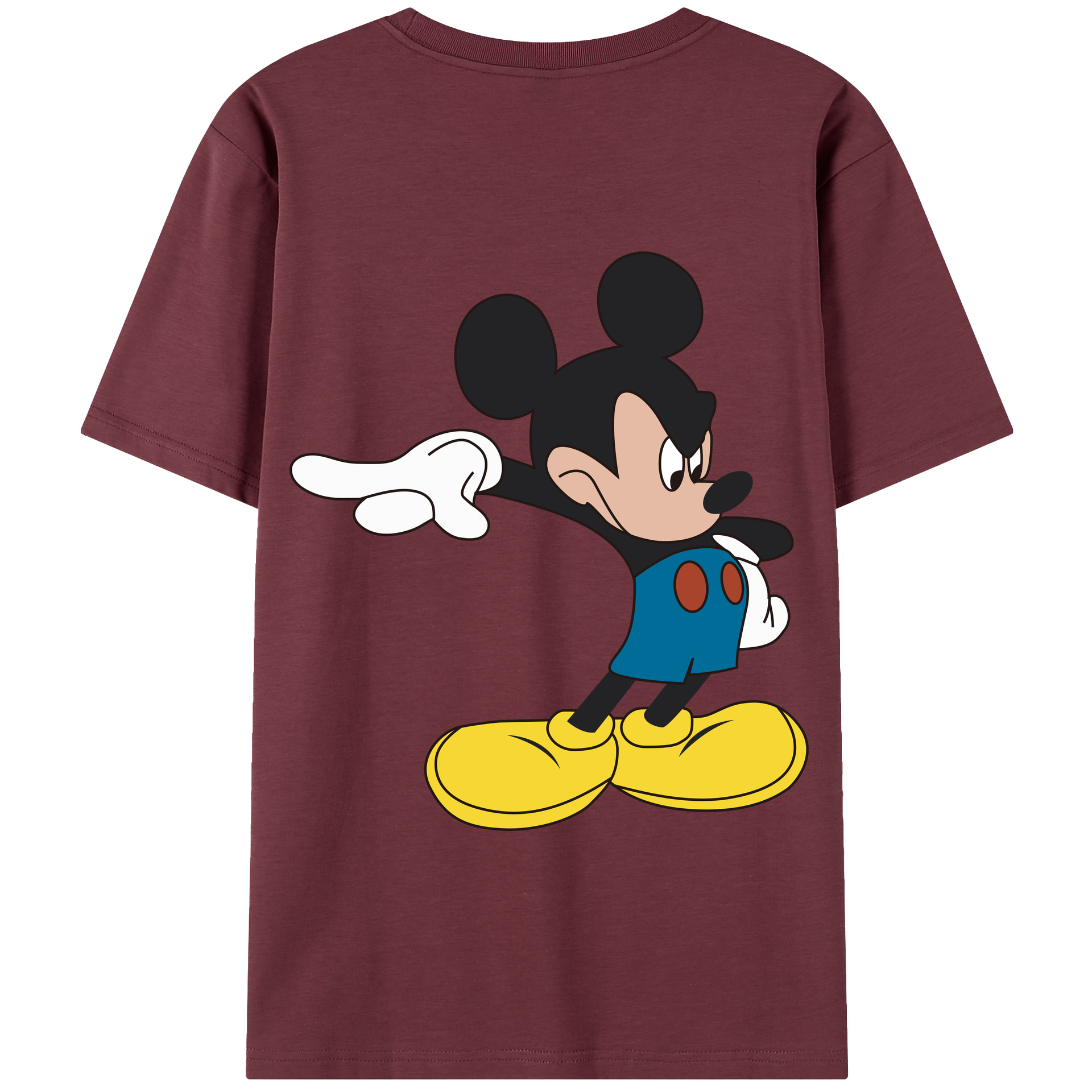 （画像用） ミッキーマウス Mickey Mouse 綿100％半袖Tシャツ（背面プリント）